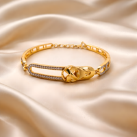 Modern Gold Plated Stone Designer Bracelet for Women