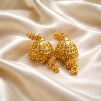 Royal Floral Dome Drop Earrings