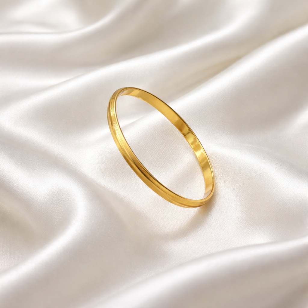 Royal Classic Sleek 24K Gold Plated Men’s Kada – SAI HANDA BANGLES