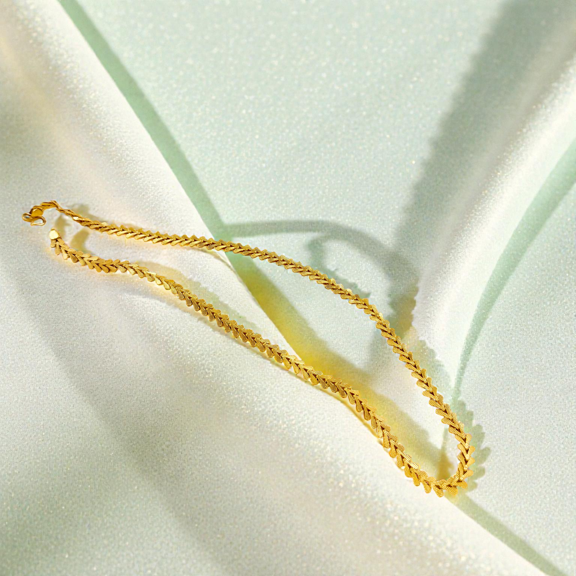 Royal Wheat Link 24K Gold Plated Women’s Chain – SAI HANDA BANGLES
