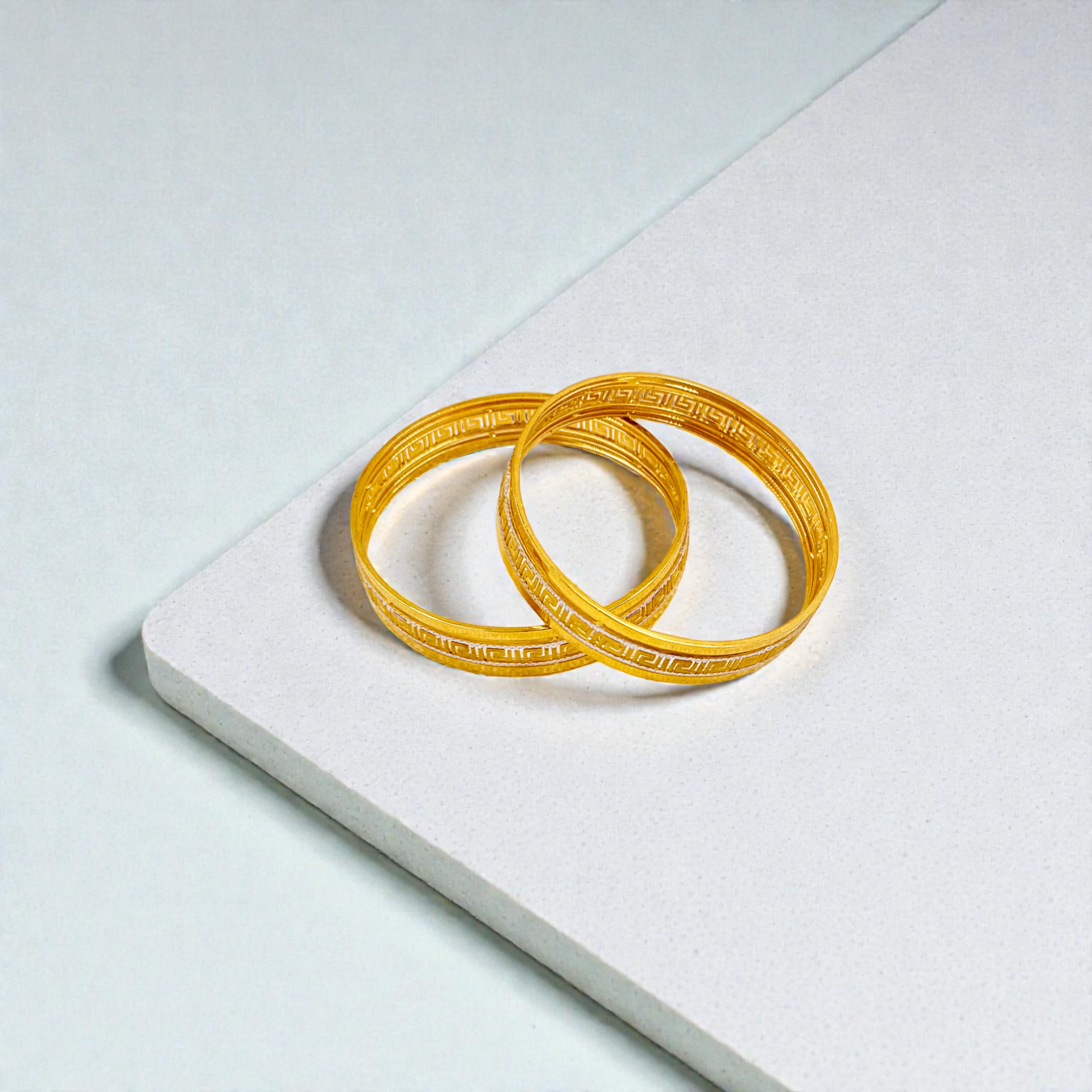 Elegant Engraved 24K Gold-Plated Women’s Bangles Set – SAI HANDA BANGLES