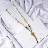 24K Gold Plated Mangalsutra Style Long Chain with Pendant