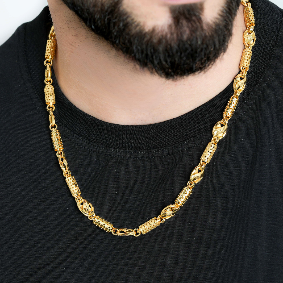 Bangles Capsules Premium Capsule Link Men’s Chain – 24K Gold Plated – SAI HANDA BANGLES